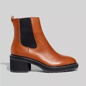 Madewell Tan Leather Ankle Booties